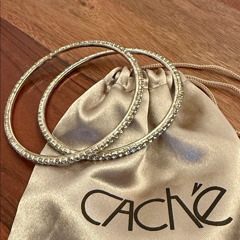 Cache Sparkling Silver Bangles - image 3